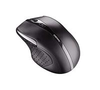 CHERRY MW 3000, Souris Ergonomique Sans Fil pour Droitier, 2.4 GHz RF, 6 Boutons, Capteur Optique, Panneaux Latéraux Caoutchoutés, Fonctionne sur Batterie, Noir