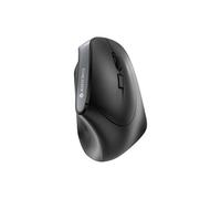 CHERRY MW 4500 - Souris verticale - ergonomique - pour droitiers - optique - 6 boutons - sans fil - 2.4 GHz - récepteur sans fil USB - noir