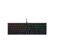 CHERRY MX 10.0N RGB, Clavier de Gaming mécanique Plat, Disposition UK (QWERTY), Filaire, Original MX Low Profile RGB Speed Switches, Noir