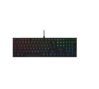 CHERRY MX 10.0N RGB, Clavier gaming mécanique plat, Disposition allemande (QWERTZ), Filaire, Commutateurs d’origine CHERRY MX LOW PROFILE RGB SPEED, Noir