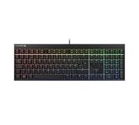 CHERRY MX 2.0S, Clavier de Jeu Mécanique avec Éclairage RGB, Disposition Allemande (QWERTZ), Filaire, Conçu en Allemagne, Commutateurs MX2A Red, Noir