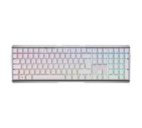 CHERRY MX 3.0S - Clavier - backlit - sans fil - 2.4 GHz, Bluetooth 5.2 - AZERTY - Français - commutateur : CHERRY MX Red - blanc