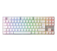 CHERRY Clavier gaming MX 8.2 Pro TMR Wireless USB, RF, Bluetooth QWERTZ Allemand Argent et Blanc