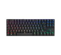 CHERRY MX 8.2 TKL Wireless, Clavier de Jeu sans Fil sans Pavé Numérique, Disposition Allemande (QWERTZ), Bluetooth, 2,4 GHz & Câble, MX2A Red Switches, Noir