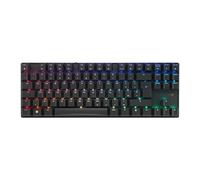 CHERRY MX 8.2 TKL Wireless, Clavier de Jeu sans Fil sans Pavé Numérique, Disposition Britannique (QWERTY), Bluetooth, 2,4 GHz & Câble, MX2A Red Switches, Noir