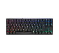 CHERRY MX 8.2 TKL Wireless, Clavier de Jeu sans Fil sans Pavé Numérique, Disposition Française (AZERTY), Bluetooth, 2,4 GHz & Câble, MX2A Red Switches, Noir