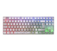 Cherry MX 8.2 TKL Wireless XAGA, Clavier de Jeu sans Fil sans Bloc Numéro, Disposition Allemande (QWERTZ), Bluetooth, 2,4 GHz, Câble, MX2A Red Switches, Blanc