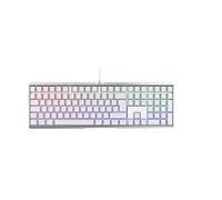 CHERRY MX Board 3.0 S, Clavier de Jeu Mécanique Filaire, Disposition Allemande (QWERTZ), Boîtier en Aluminium, Éclairage RGB, MX Brown Switches, Blanc