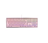 CHERRY MX Board 3.0 S, Clavier de Jeu Mécanique Filaire, Disposition EU (QWERTY), Boîtier en Aluminium, Éclairage RGB, MX Blue Switches, Pink