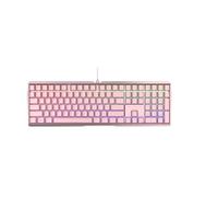 CHERRY MX Board 3.0 S, Clavier de Jeu Mécanique Filaire, Disposition EU (QWERTY), Boîtier en Aluminium, Éclairage RGB, MX Red Switches, Pink