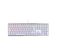 Cherry MX Board 3.0 S, Clavier de Jeu Mécanique Filaire, Disposition Pan-Nordique (QWERTY), Boîtier en Aluminium, Éclairage RGB, MX Brown Switches, Blanc