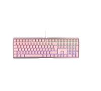 CHERRY MX Board 3.0 S, Clavier de Jeu Mécanique Filaire, Disposition Pan-Nordique (QWERTY), Boîtier en Aluminium, Éclairage RGB, MX Red Switches, Pink