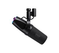 CHERRY NGALE X Microphone Podcast Noir XLR/USB, Cardioïde 50-16000Hz, 24bit/96kHz, LED RGB, Filtre Pop, Support de Bureau, Câble USB, Windows/macOS/Linux