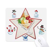 Cherry Orange Strawberry Fruit Sweet Ice Cream Christmas Snowman Family Star Mouse Pad