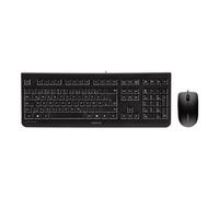 CHERRY Pack Clavier / Souris DC 2000 - Filaire - AZERTY - LPK - Port USB - Souris optique 1200 dpi à 3 boutons - Noir