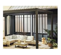 Bestmobilier - Cherry - pergola bioclimatique - Aluminium - 3x3m - Gris Anthracite, Gris Anthracite