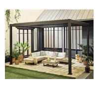 Cherry - pergola bioclimatique - aluminium - 4x3m - gris anthracite - Gris Anthracite Gris Anthracite G