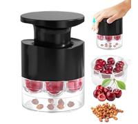 Cherry Pitter Multiple, 7 trous Push Type Pit Remover Tool, Multifunctional Kitchen Corer for Cherries, Grapes, Jam, Juice Prep, Dessert Making, or Hawthorn Snacks, 1 pièce