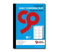 Cherry Printers Carnet de licenciement anticipé | Formulaires dupliqués NCR autocopiants en 2 parties | 8 feuillets par page | 50 ensembles (400 feuillets) | Formulaires de licenciement scolaire