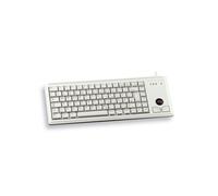 CHERRY G84-4400 TRACKBALL KEYBOARD Clavier filaire miniature, trackball, USB, gris clair, AZERTY - FR