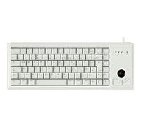 CHERRY G84-4400, Clavier Compact avec Trackball, Disposition EU (QWERTY), Filaire (Connexion PS/2), 2 Touches Souris, Switchs Mécaniques CHERRY ML, Gris