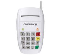 CHERRY Smart Terminal ST-2100, Lecteur de Cartes à Puce pour Cartes d'Assurance Maladie Électroniques, Signatures, Banque en Ligne, USB, Utilisation d'une Main, 16 Touches, Blanc