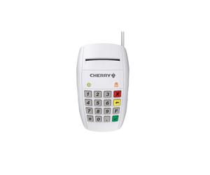 CHERRY ST-2100UG Lecteur de Commande d'Accès Intelligent, Lecteur de Carte/Puce, Clavier 16 Touches, Port USB, 150x92x55mm, Blanc, Certification CE