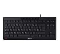 CHERRY Stream Keyboard TKL, Clavier Filaire sans pavé numérique, Disposition française (AZERTY), Frappe silencieuse, Sensation de Frappe Unique, Noir