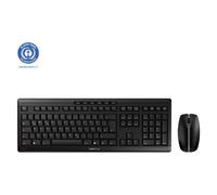 CHERRY STREAM DESKTOP - Ensemble clavier et souris - sans fil - 2.4 GHz - Allemand - commutateur : CHERRY SX - noir