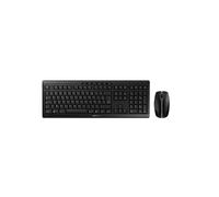 CHERRY Stream Desktop Recharge - Ensemble Clavier AZERTY Français RF sans fil + Souris 6 boutons 2400 DPI - Cryptage AES-128 - Batteries rechargeables NiMH