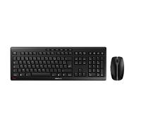 CHERRY STREAM DESKTOP RECHARGE, ensemble clavier et souris sans fil, disposition française (AZERTY), Connexion radio 2,4 GHz, Frappe silencieuse, Rechargeable, Noir