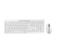 CHERRY Stream Desktop Recharge, Ensemble Clavier et Souris sans Fil, Disposition pan-Nordique (QWERTY), Connexion Radio 2,4 GHz, Frappe silencieuse, Rechargeable, Blanc grisé