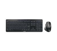 Cherry Stream Desktop Ultimate, Ensemble Clavier et Souris Multi-Appareils sans Fil, Disposition Française (AZERTY), Souris Ergonomique pour Droitiers, Noir