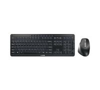 Cherry Stream Desktop Ultimate, Ensemble Clavier et Souris Multi-Appareils sans Fil, Disposition US (QWERTY), avec Souris Ergonomique pour Droitiers, Noir