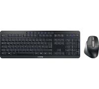 CHERRY Stream Desktop Ultimate, Ensemble Clavier et Souris Multi-Appareils sans Fil, Disposition Allemande (QWERTZ), Souris Ergonomique pour Droitiers, Noir