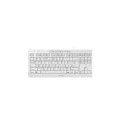 CHERRY STREAM KEYBOARD TKL Blanc - Clavier QWERTY Anglais USB, Technologie Cherry SX, 93 Touches, Durée 20M, Certifié Blue Angel, Dimensions 377x163x28.3mm