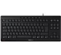CHERRY Stream Keyboard TKL, Clavier Filaire sans pavé numérique, Disposition tchèque/slovaque (QWERTZ/QWERTY), Sensation de Frappe Unique, Noir
