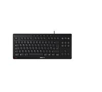 CHERRY STREAM KEYBOARD TKL, clavier mécanique filaire sans pavé numérique, Disposition UK (QWERTY), Frappe silencieuse, Sensation de frappe unique, Noir