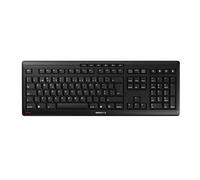 CHERRY Stream Keyboard Wireless, Clavier sans Fil, Disposition Portugaise (QWERTY), Radio 2,4 GHz, Touches Silencieuses, Design Plat, Fonctionne sur Piles, Noir