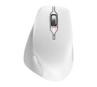 CHERRY Stream Mouse Comfort, Souris Ergonomique sans Fil avec Repose-Pouce Caoutchouté, Spécialement pour Droitiers, sans Fil 2.4 GHz, 6 Boutons Silencieux, Blanc