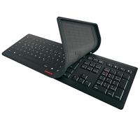 CHERRY STREAM PROTECT KEYBOARD WIRELESS, Clavier sans fil avec protection en silicone amovible, Disposition allemande (QWERTZ), Design plat, désinfectable, Noir