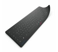 CHERRY Membrane de protection pour clavier Stream Protect – silicone désinfectable – QWERTZ Noir