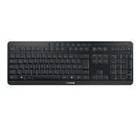 CHERRY Clavier Stream Ultimate – Sans fil (Bluetooth/2,4 GHz) + câble, AZERTY rétroéclairé noir