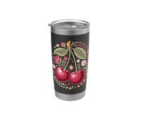 Cherry Sweet Little Stone Fruit Cherry Lover Gobelet isotherme en acier inoxydable double paroi