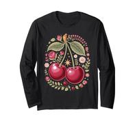 Cherry Sweet Little Stone Fruit Cherry Lover Manche Longue