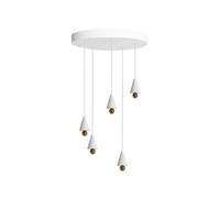 CHERRY Système de Suspension LED Rond 5 Pcs. Très Petit Blanc