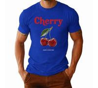 Cherry - T-shirt pour homme avec inscription « Cherry » | Un design joyeux avec des cerises et l'inscription « Have A Nice Day », idéal pour les amateurs de fruits et comme cadeau