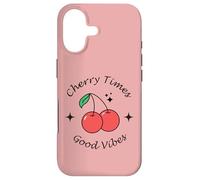 Cherry Times, Une Paire de Cerises rétro minimalistes Coque pour iPhone 17