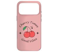 Cherry Times, Une Paire de Cerises rétro minimalistes Coque pour iPhone 17 Pro Max