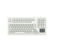 CHERRY TouchBoard G80-11900, Disposition Britannique, QWERTY, Clavier Filaire, Clavier mécanique, mécanique ML, pavé Tactile intégré, Peu encombrant, Ergonomique, Gris Clair